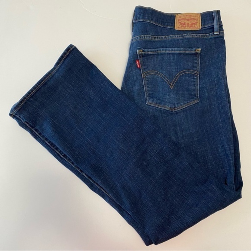Levi's Women's Classic Bootcut Denim Blue Jeans 16 36x30‎ Western Boho Workwear